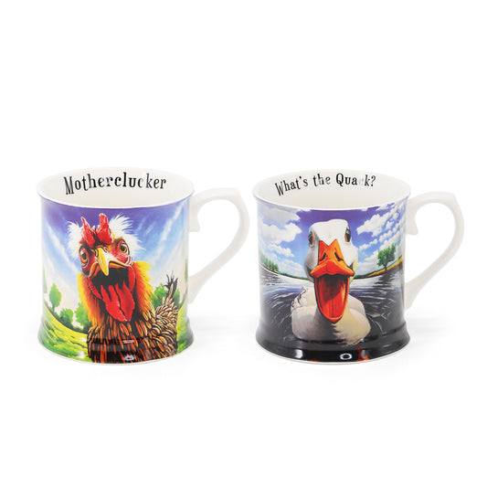 Eoin O'Connor Beyond the Herd Set 2 Tankards (Duck, Hen)