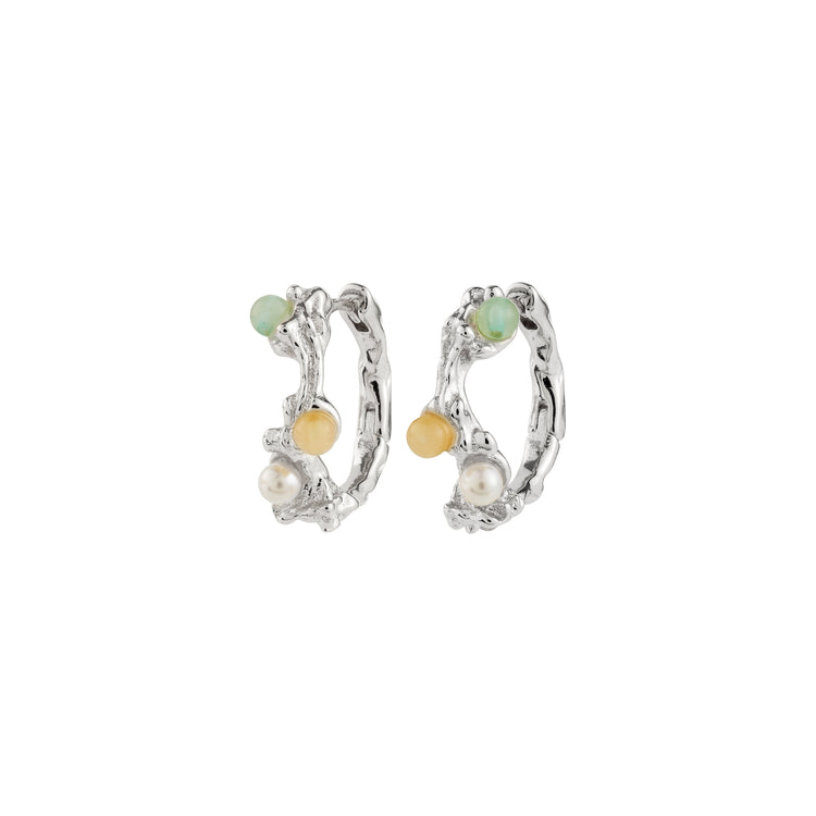 IRIS hoop earrings silver-plated