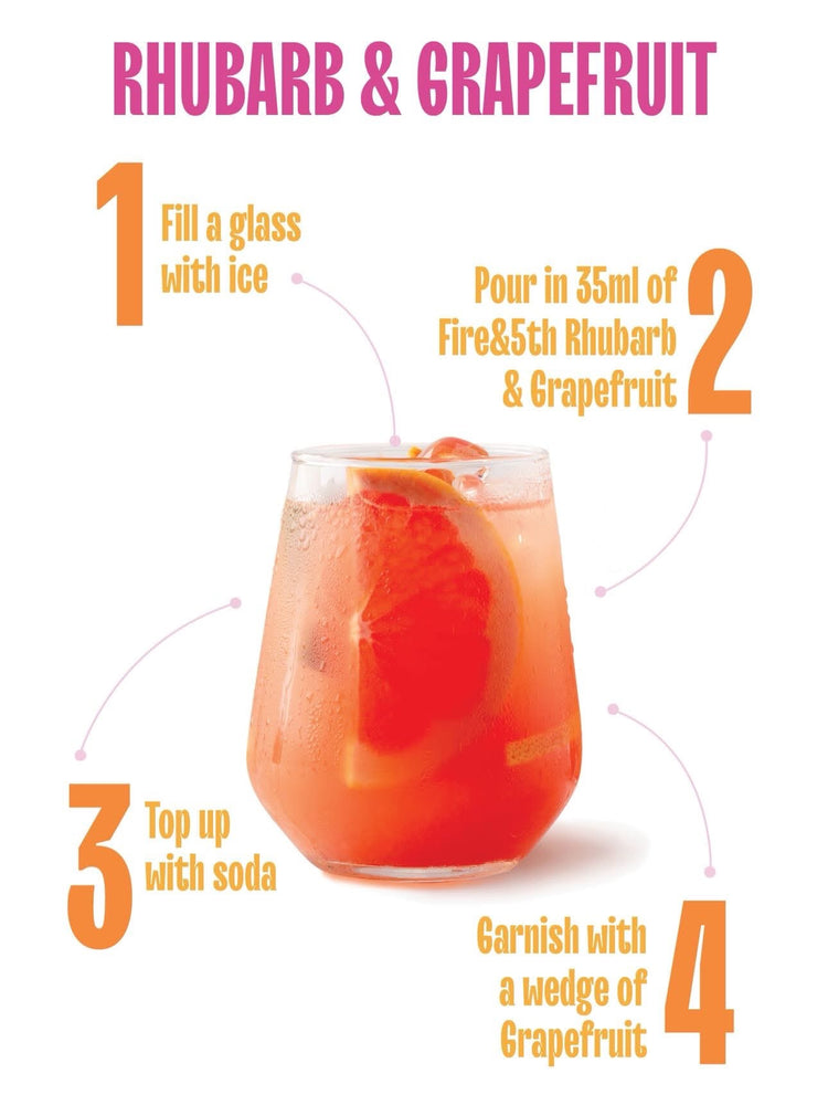 Fire&5th - Rhubarb and Grapefruit - Non Alcoholic Spirit Alternative