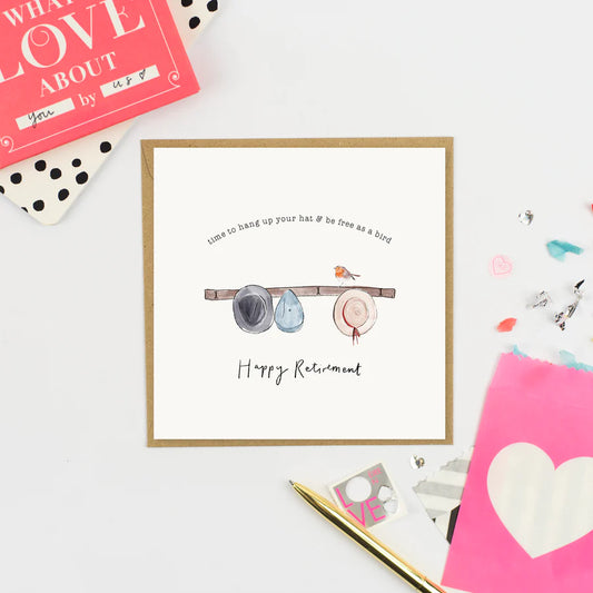 Happy Retirement Card - Hang Up Your Hat