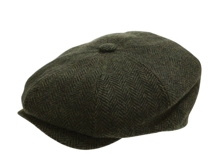 The Quiet Man green herringbone cap 58cm