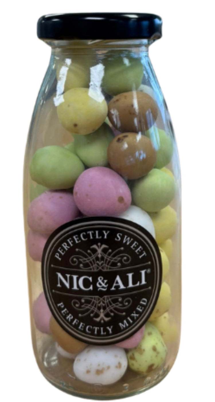 Nic and Ali Mini Eggs glass bottle