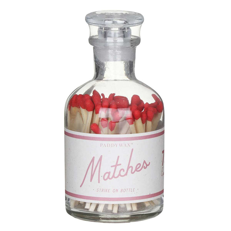 Safety matches in glass bottle