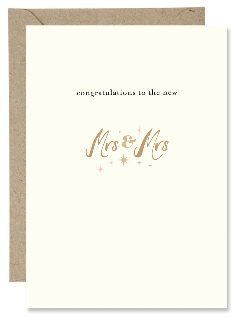 Congrats to the new Mrs & Mrs
