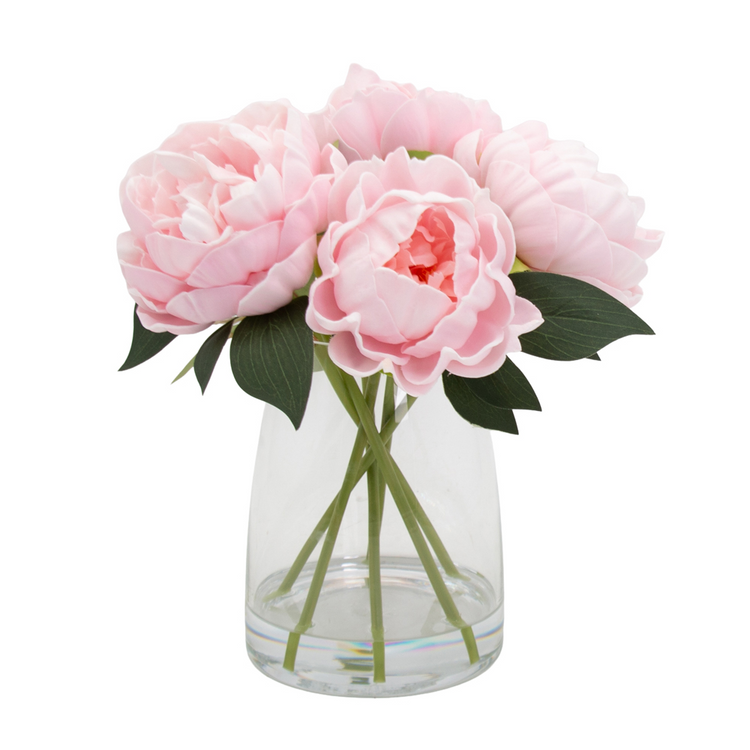 Real Touch Peony Vase