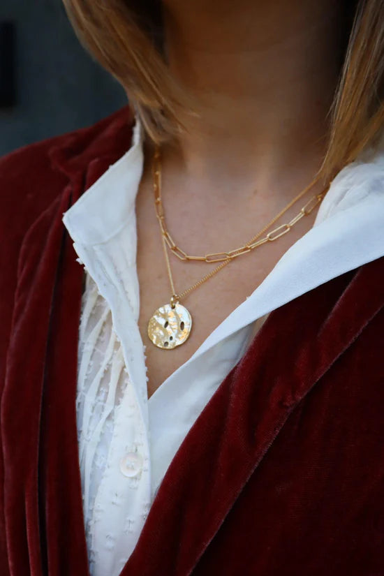 Lunar surface necklace